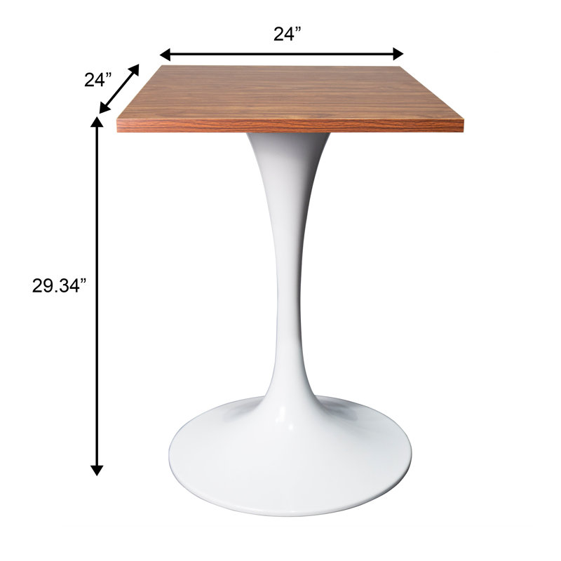 Table de salle à manger Verve, Brun cognac, Blanc