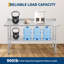 Table de travail robuste en acier inoxydable avec dosseret - Établi commercial à 2 niveaux certifié NSF - Tablette réglable - Facile à nettoyer - Pour le restaurant, l'hôtel, le garage, P 24 po x l 60 po x H 36 po