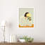 «Parkston Lady with Chrysanthemum» par Arty Guava, reproduction d'art encadrée sur bois-639215727-639215723
