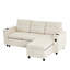 3 Seater Fabric Sofa & Chaise-1759071687
