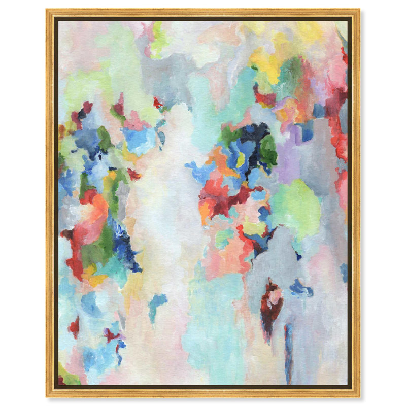 "Luminous Space", art floral par , Cadre flottant doré, H 31 po x l 25 po