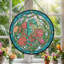 Panneau de vitrail Seahorse Design - 7,8 H-838061592
