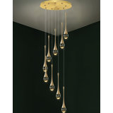 Luminaire suspendu de plafond en cristal 9 lumières 9 lumières