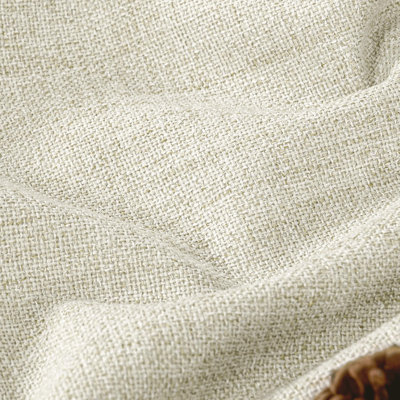 60 Inch Wide Linen Blackout Curtains For Living Room/Bedroom 84 Inch Length 2 Panels, Total Black Out Thermal Insulated Soundproof Grommet Boho Window Drapes White Liner For Modern Farmhouse, Natural