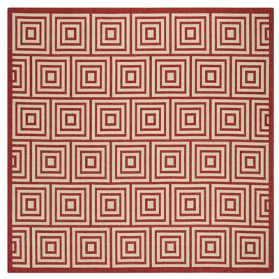 Tapis d'intérieur / extérieur à motif géométrique Linden 100 Performance