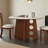 White&Walnut Round Sintered Stone Dining table-375124524