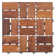 Zig Zag Square 11.8" x 11.8" Teak Wood Interlocking Deck Tile
