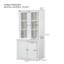 Armoire autoportante 75,25 po H 36,25 po l avec porte vitrée