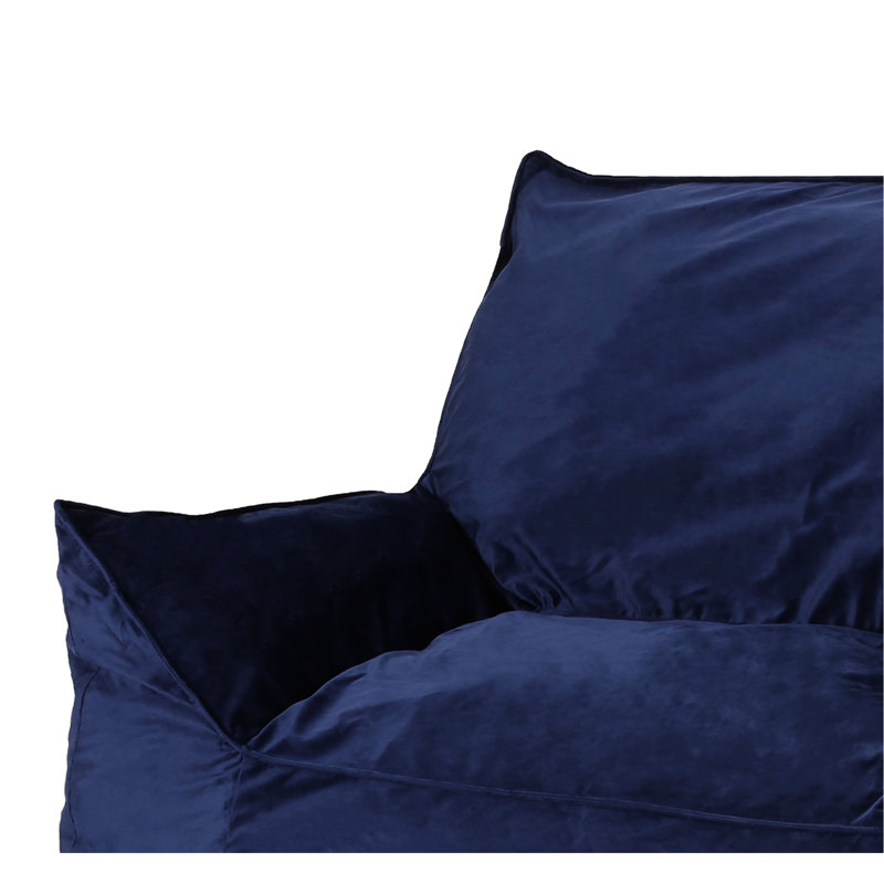Fauteuil à billes bleu marine avec sièges modernes et confortables. Rembourrage en mousse durable. Housse amovible avec fermeture à glissière. P 42 po, l 40 po, H 32 po, P 53 po, Pd 16 po, H 48 po, Pw 55 lb confortable et élégant.
