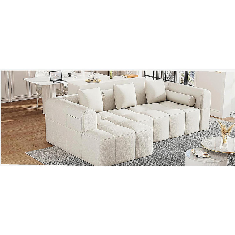 Canapé-lit 101,2 "à compression complète et modulaire, Beige