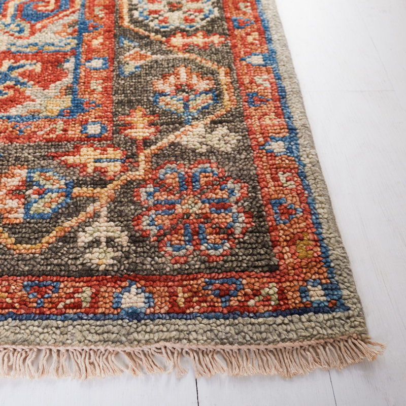 Samarkand 101 Area Rug In Grey / Charcoal, Rectangle 6' x 9'