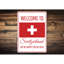 Panneau de bienvenue en aluminium Suisse-58289378