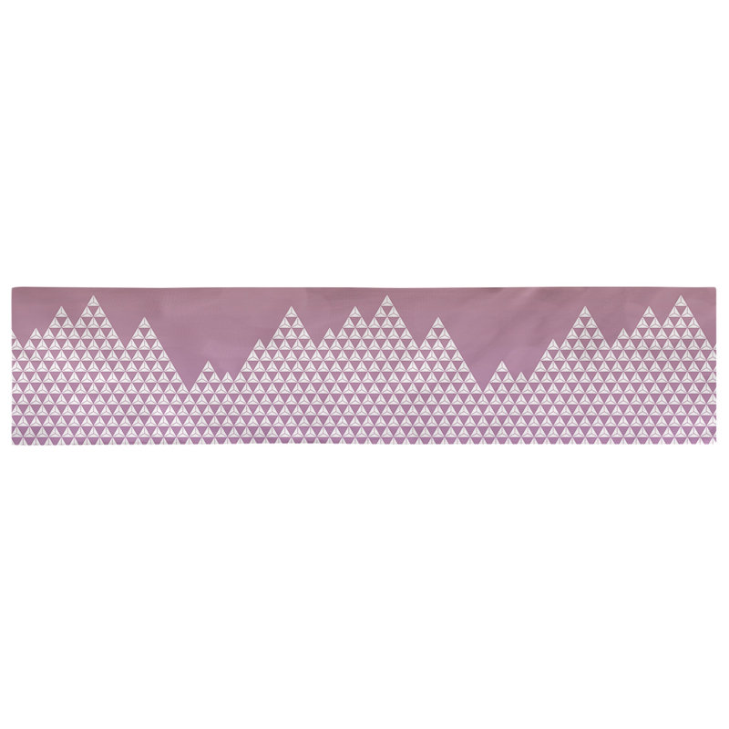 Chemin de table mountain Avicia, 91,5 po x 17,5 po, Orange / mauve, Coton