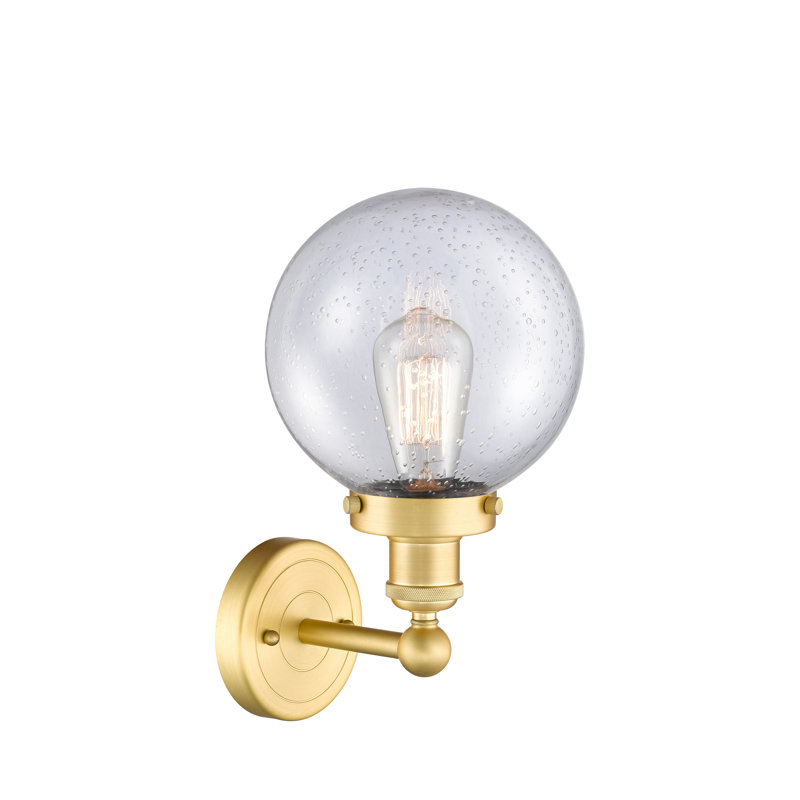 Chalkhill Armed Sconce, Seedy, Satin Gold