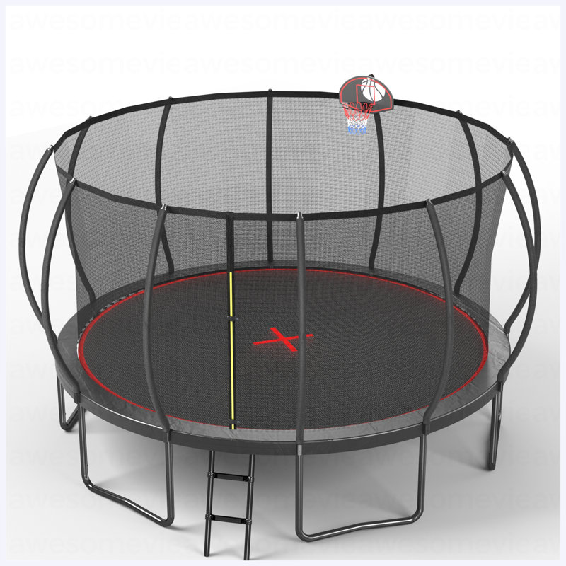 16FT trampoline Pumpkin- Black Red-Upgrade