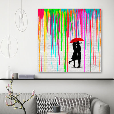 Romance In The Rain (Detail) by Masterfunk Collective - Wrapped Canvas Art Prints