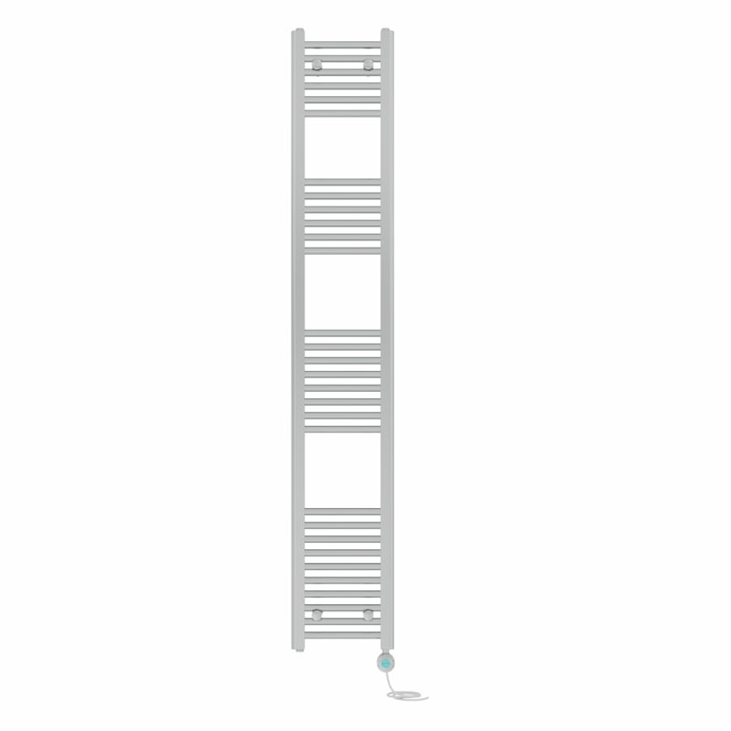 Arneisha Straight Towel Rail Heated Towel Rails, 180cm H x 30cm W x 3cm D, Chrome