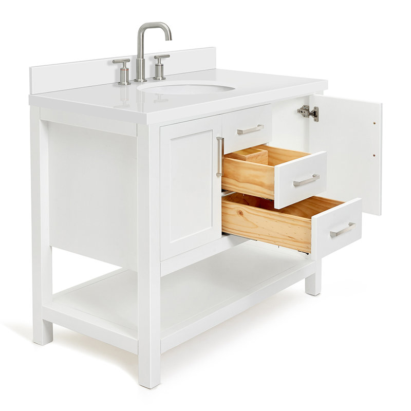 Bayhill 43'' W Single Vanity, White