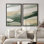 Art mural encadré sur toile, impressions murales abstraites rétro 24 "x 36"