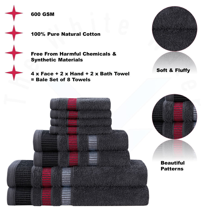100% Cotton Mulit-Size Set, Charcoal