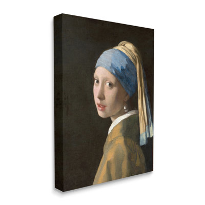 «Vermeer Girl with a Pearl Earle Classical Portrait» par Johannes Vermeer, reproduction d'art