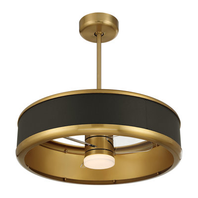 Archer LED Fan D'Lier in Warm Brass