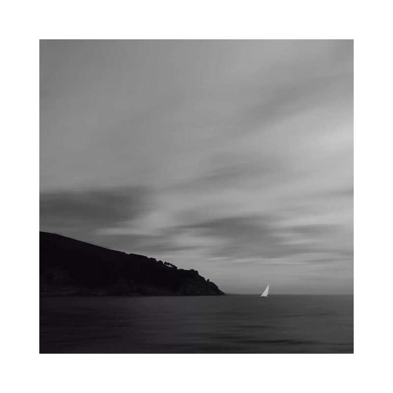 Sea, Clouds And A Boat by Lena Weisbek - Wrapped Canvas Print, 30.48 cm H x 30.48 cm W