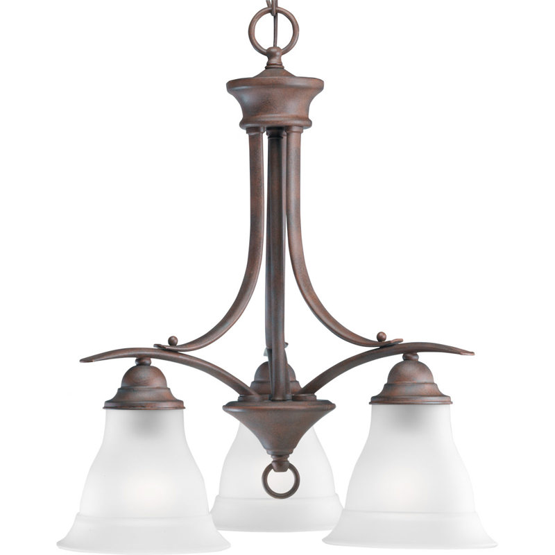 Lustre empire à 3 lumières Wanette, Bronze antique