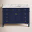 Ensemble de meuble-lavabo simple 48 po avec armoire bleu royal et comptoir en marbre de Carrare Lakeland-435414188