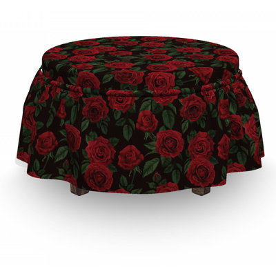 Ensemble de housse pour repose-pieds coussin de boîte 2 pièces rose