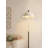 Cream-Style Acrylic & Wrought Iron Floor Lamp