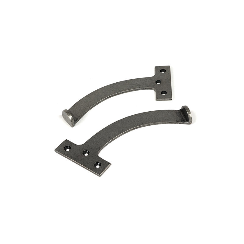 Quadrant Stay (Pair), 18cm H x 7cm W x 0.2cm D, Pewter Patina