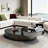 Modern Round Rotating Stainless Steel Coffee Table