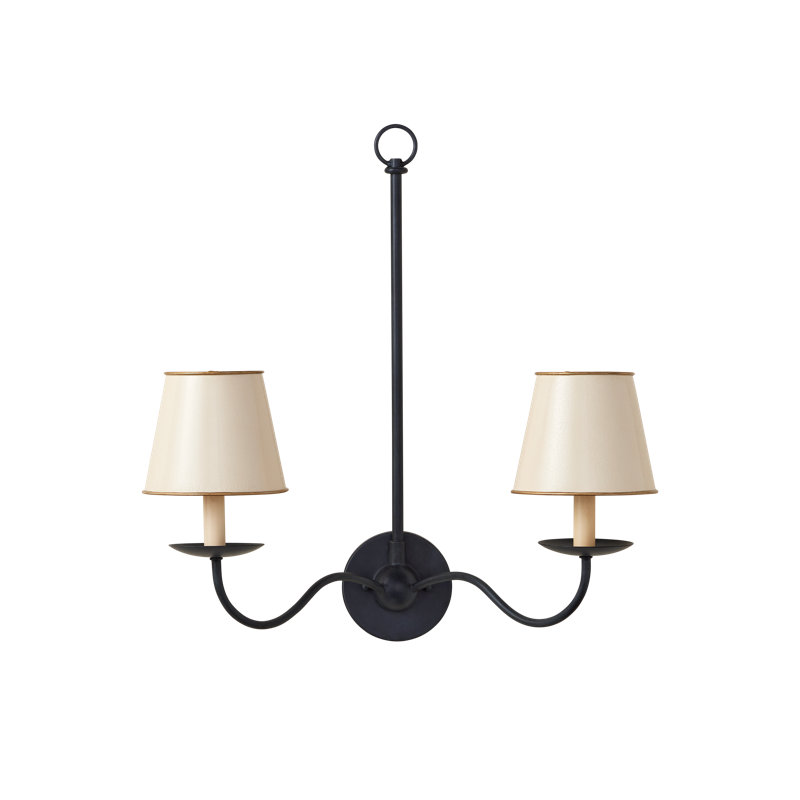 Tole Ivory Tapered Chandelier Shade, Ivory