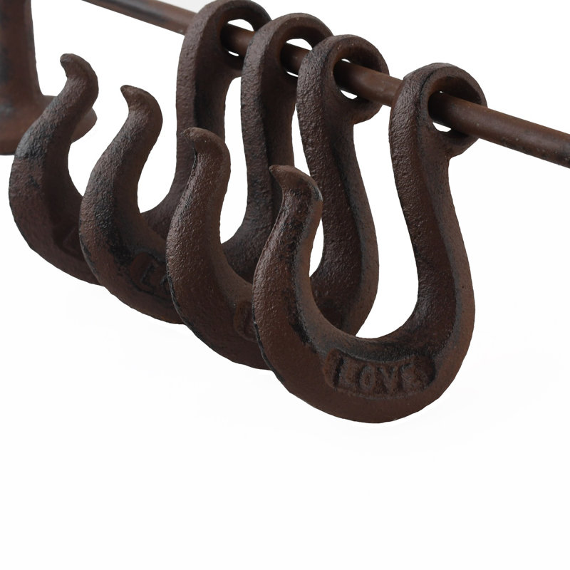 Mervin Iron Wall 4 - Hook Wall Mounted Coat Rack