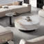 Table basse moderne simple ronde en marbre
