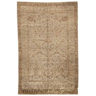 High-Quality Hand-Knotted Light Blue And Cream Area Rug
