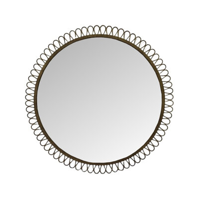 Squiggle Rectangle Mirror Bronze