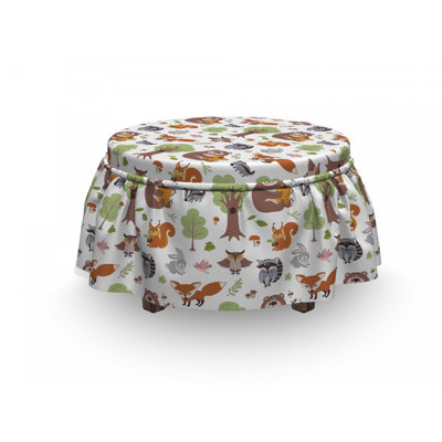 Housse pour repose-pieds doodles de bois