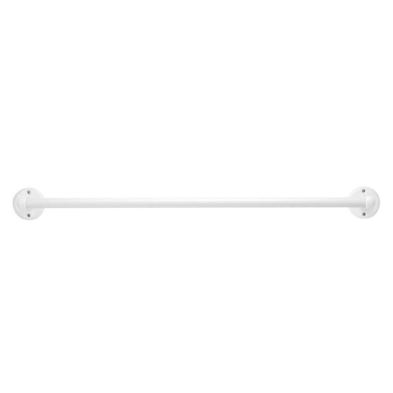 Barre à serviettes murale Euro, Blanc, H 2,32 po x l 25,94 po x P 2,8 po