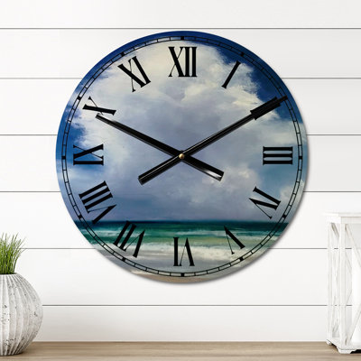Beach Clouds II - Traditional Wall Clock