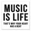 «Music Is Life», art sur toile tendue-1975325084