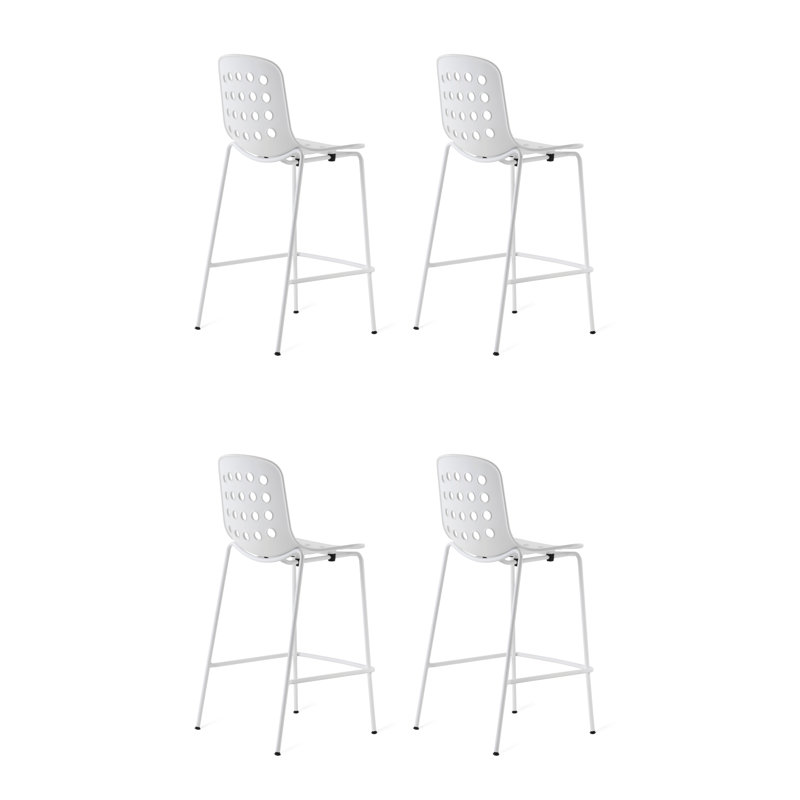 Holi Perforated Counter Stool, White
