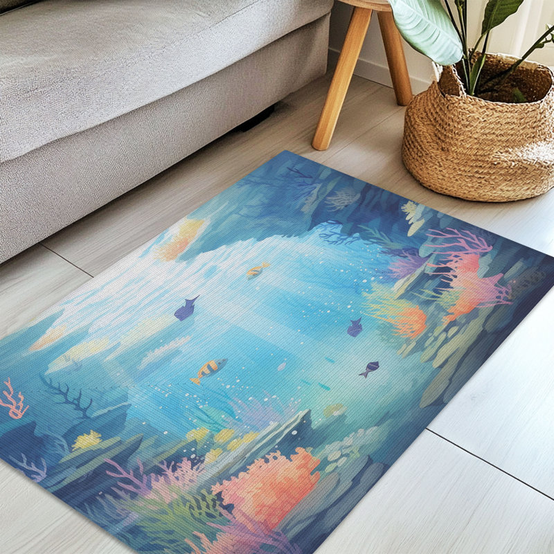 Tapis tressé Beneath the Waves, Rectangulaire 3 pi x 5 pi