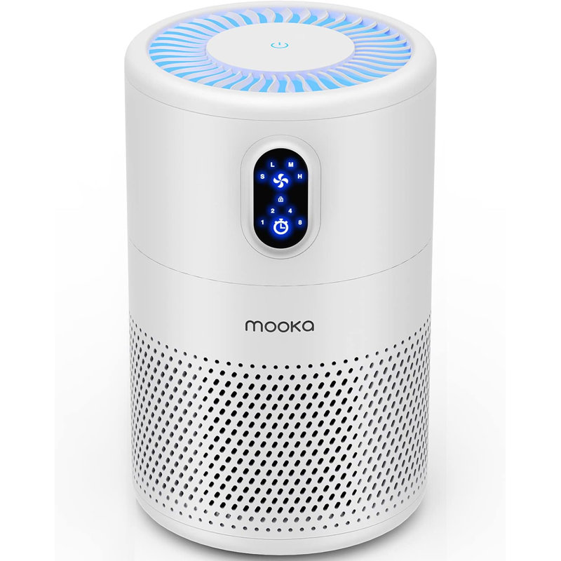 Purificateur d'air Airo Comfort pour les grandes pièces - Jusqu'à 1076 pieds carrés Avec filtre Hepa véritable H13, élimination des odeurs et veilleuse