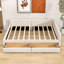 Lit de jour rembourré en bois avec port USB et 2 tiroirs-106846324