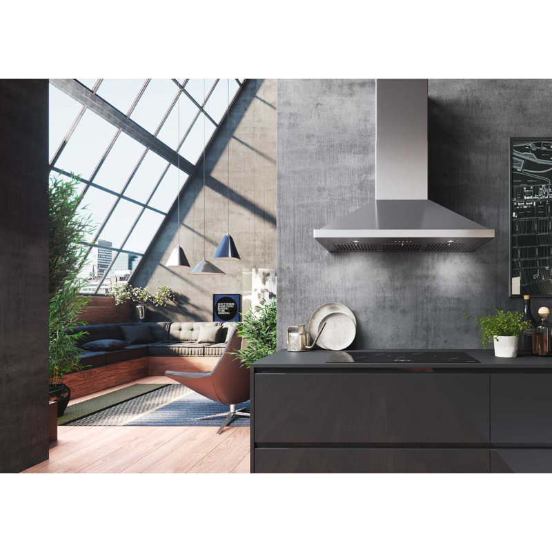 30" Nova 600 CFM Convertible Wall Mount Range Hood in Stainless Steel