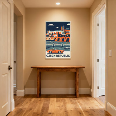 Scenic &Cityscapes Czech Republic Cityscape Vintage Car Bridge River Skyline Architecture