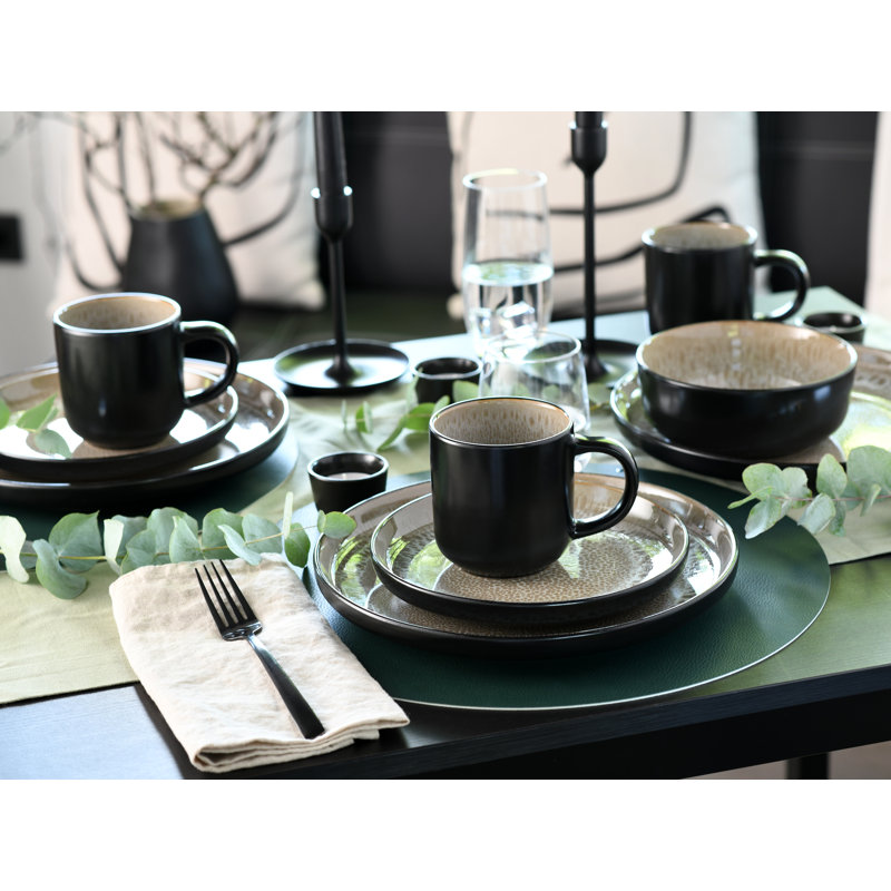 Nordic Fjord Piece Stoneware Dinnerware Set - Service for 4