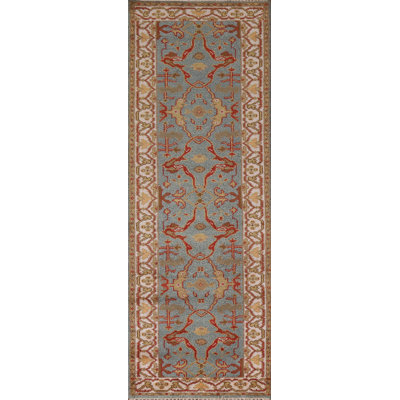 Tapis de couloir Oushak fait à la main 3 x 10